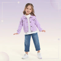 Thumbnail for Candy Color-jeansjakke – Lett denimjakke for barn