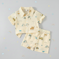 Thumbnail for Dinosaur & Car Print Outfit – Tøft og lekent – Sommersett