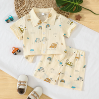 Thumbnail for Dinosaur & Car Print Outfit – Tøft og lekent – Sommersett