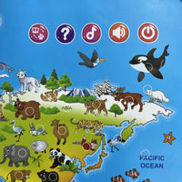 Thumbnail for LittleExplorers – Lære og leke – Verdenskart med dyr