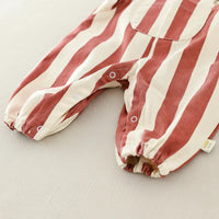 Thumbnail for Striped Overall Romper – Myk og behagelig – Jumpsuit til barn