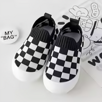 Thumbnail for Mini Fashion - Blokkert mønster - Fleksibel slip-on-sko