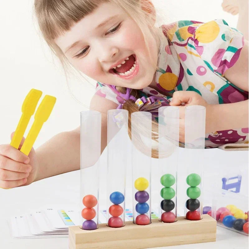 Tube Clip Beads™ - Smart Hjernetrim - Fargelæring og ferdighetsutvikling