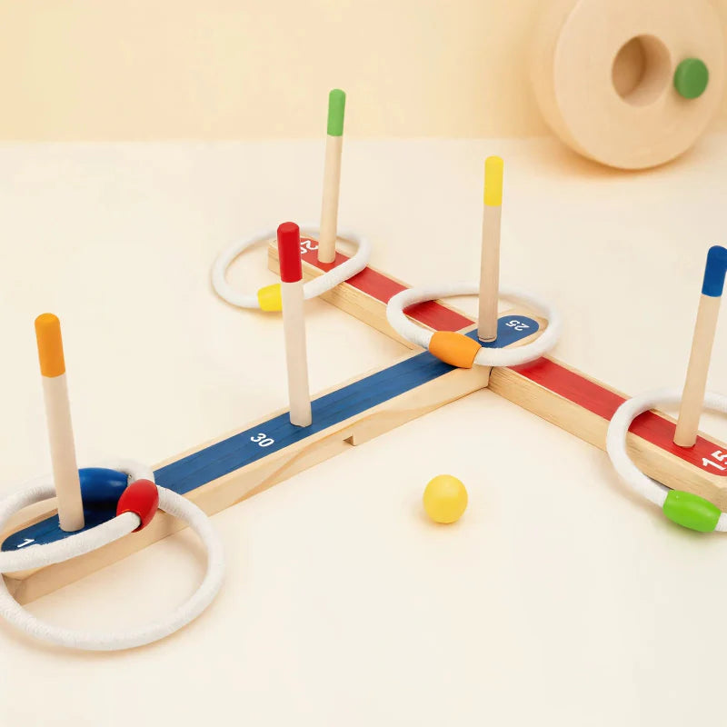 Montessori Ring Toss Game – Aktivt og lærerikt – Ringkastingslek