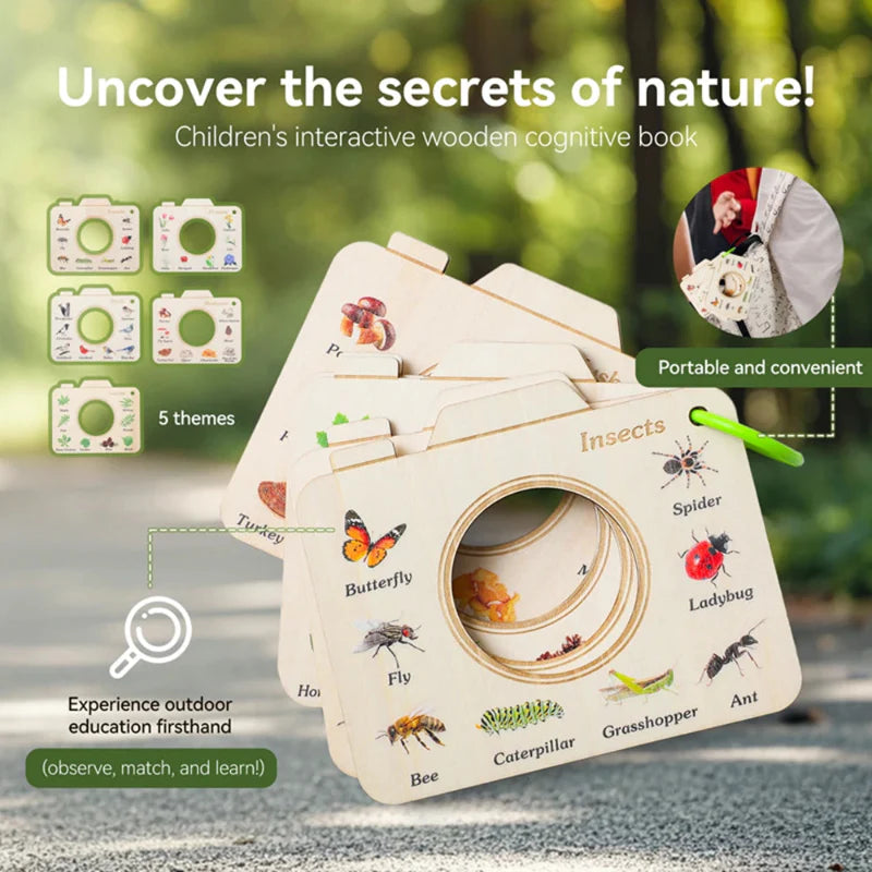NatureBook – Naturutforskningssett – Pedagogisk trevindu