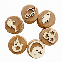 Thumbnail for WoodStamp – Montessori & Kreativt – 6 stk. leirestempler av tre