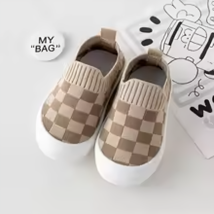 Mini Fashion - Blokkert mønster - Fleksibel slip-on-sko