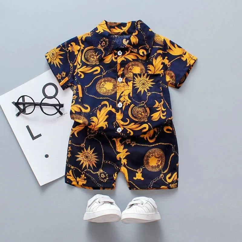 Mini Fashion - Frisk og munter - Blomstret guttesett