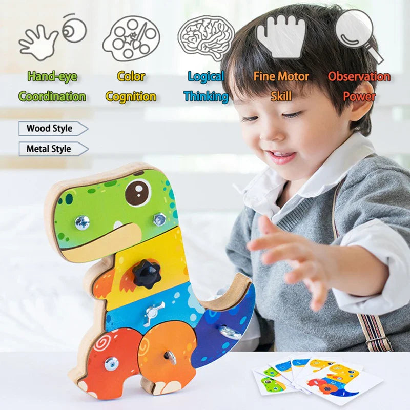 Dino Screwdriver Board™ - Sensoriske leker - utvikler ferdigheter