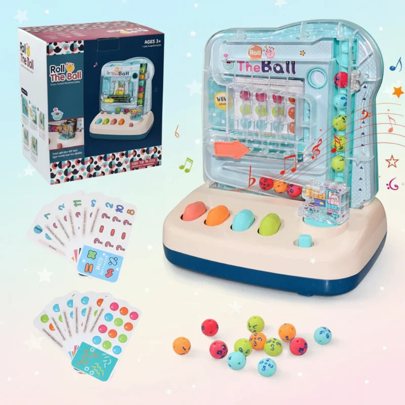 Montessori Math Track Game – Læring og logikk – Kuleløpspill