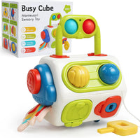 Thumbnail for Montessori Busy Cube™ – Praktisk på farten - Sensorisk kube