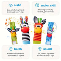 Thumbnail for Wrist Rattle and Socks – Motorikk & lek – Rangle for babyer (sett med 4)