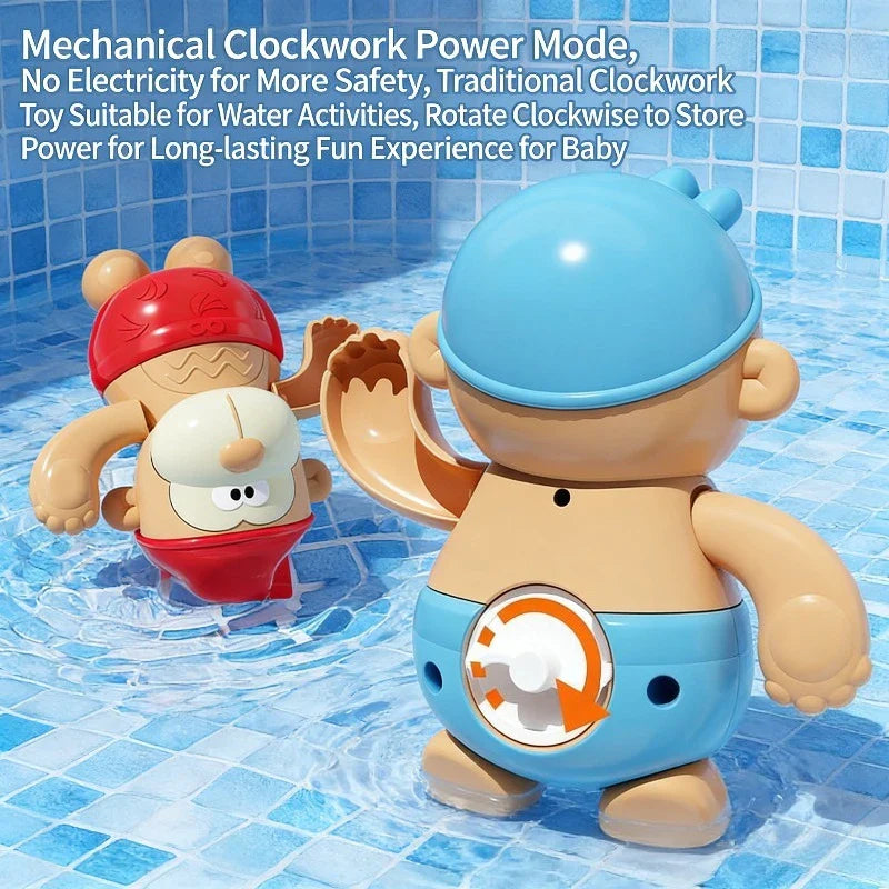 Clockwork Monkey Toy – Lek og vannmoro – Opptrekkbart badeleke