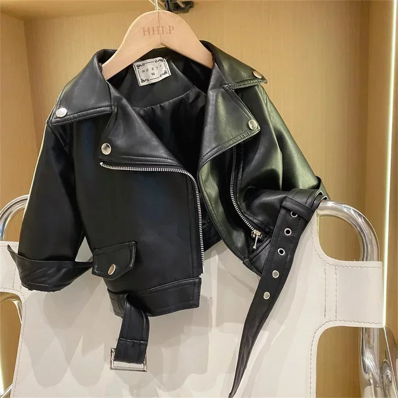 Girls Leather Jacket – Kult og stilig – Barnejakke i skinn
