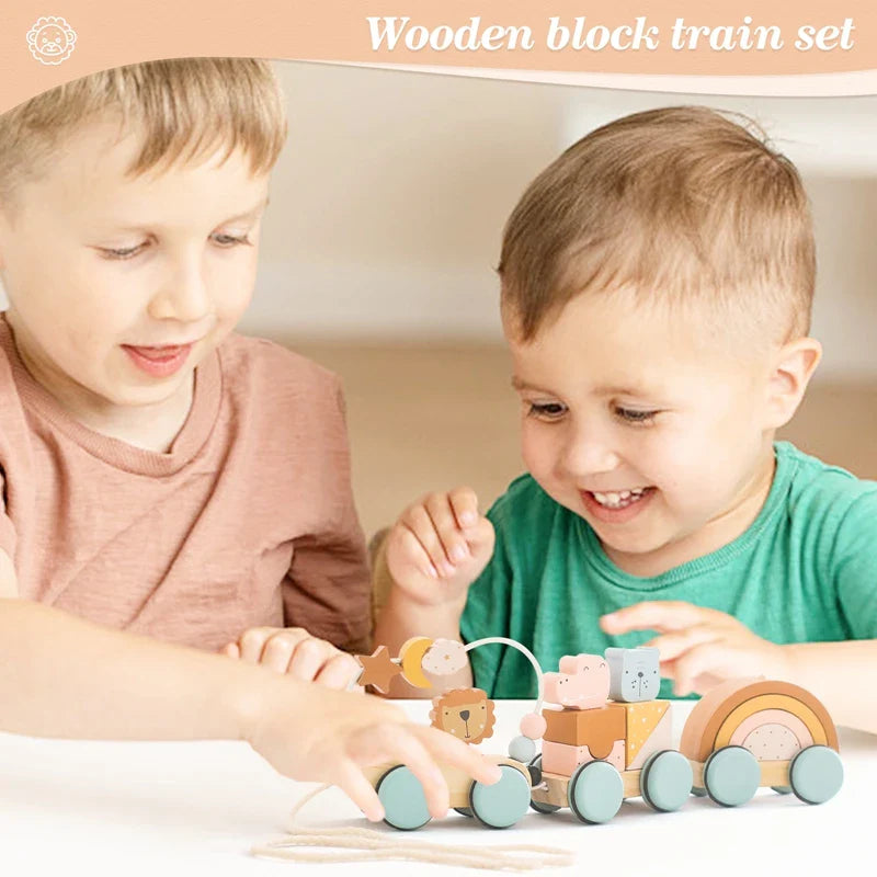 Lunar Train™ - Drømmetog - Stableleker i tre