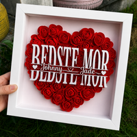 Thumbnail for Personalized Rose Shadow Box – Unik morsdagsgave – Personlig skyggeboks med roser