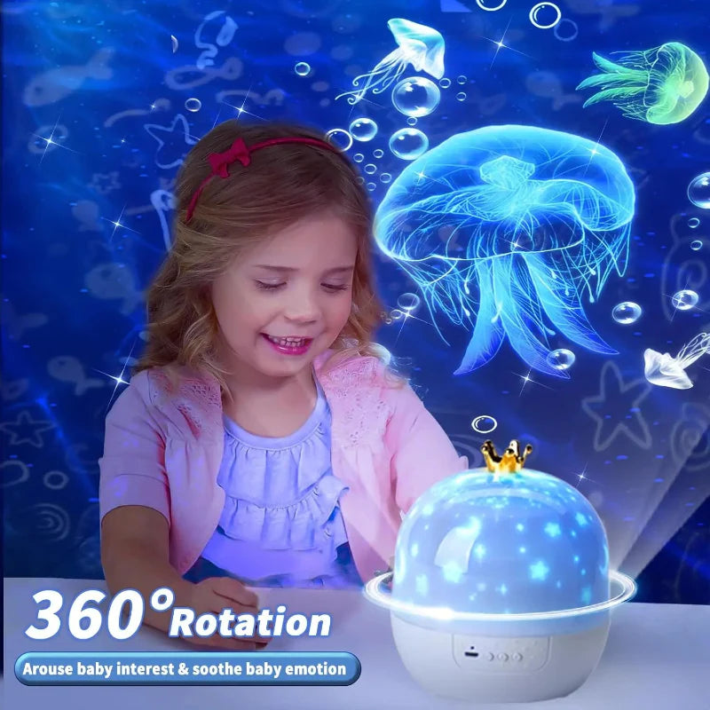 CosmoGlow – Drømmende og kreativ – Galaxy Projector nattlampe med 360° rotasjon