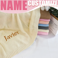 Thumbnail for Personalized Baby Blanket – Myk og unik – Personlig brodert bomullsteppe