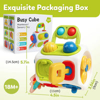 Thumbnail for Montessori Busy Cube™ – Praktisk på farten - Sensorisk kube