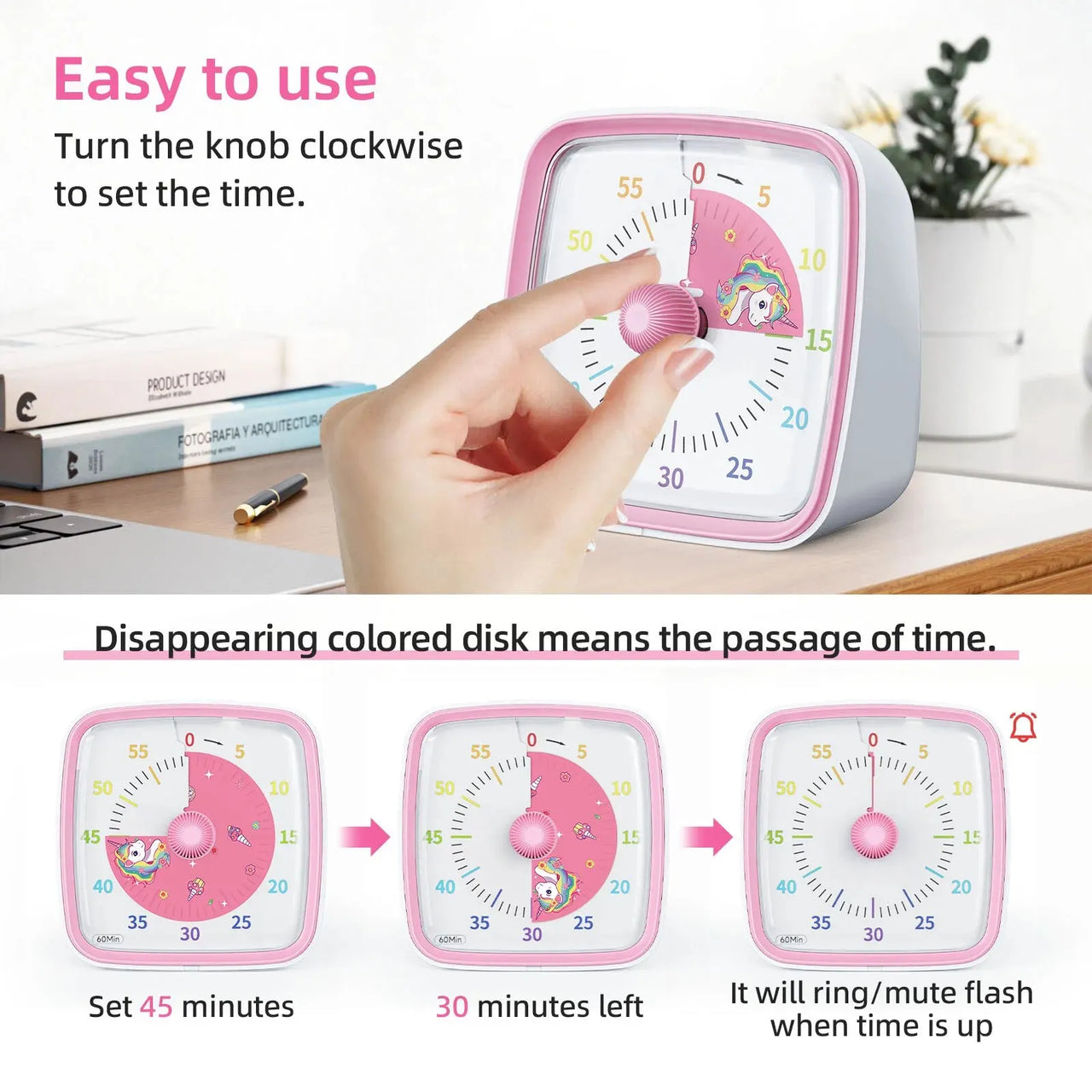Visual Timer – Fargerik og rolig – Tidtaker for barn