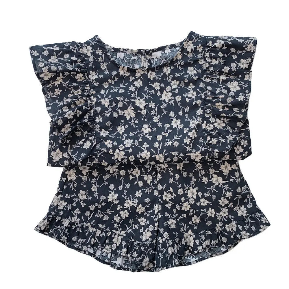 Mini Fashion™ - Blomsterlykke - Shorts og topp