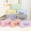 Striped Name Pouch – Personlig og stilig – Sminkeveske