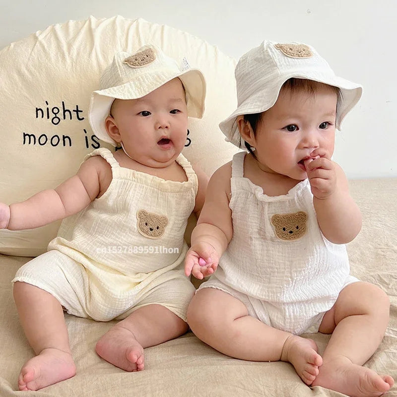 Mini Fashion - Kjølig og komfortabel - Hagebukse for baby med lue