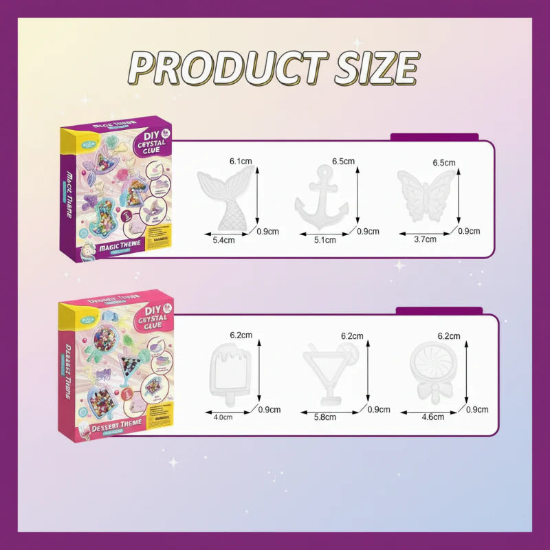 DIY Crystal Keychain Kit – Kreativt og lekent – Nøkkelring-håndverkssett