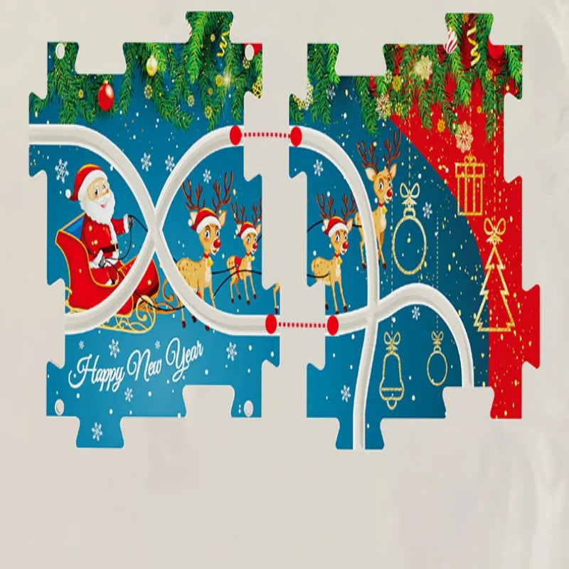 DIY Xmas Train Track - Bygg ditt eget juleland - Juletog puslespillv