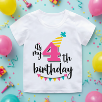 Thumbnail for Birthday Graphic Tee – Søt og luftig – bursdags-T-skjorte for barn