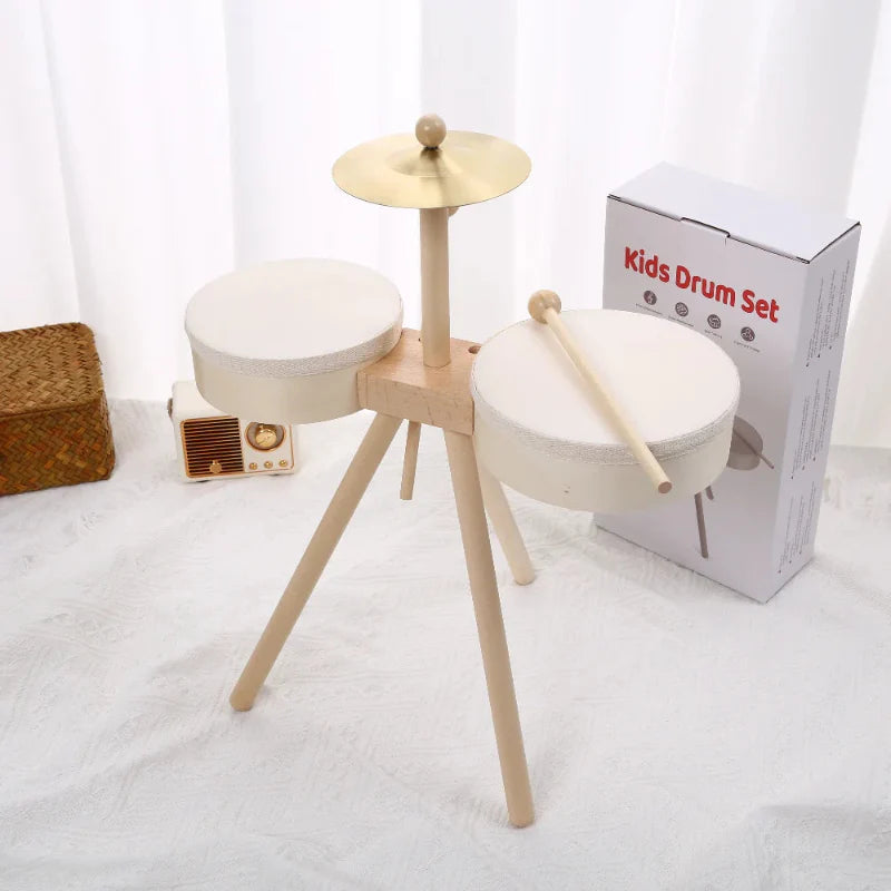 Kids Wooden Drum Toy – Musikk & Kreativitet – Trommesett