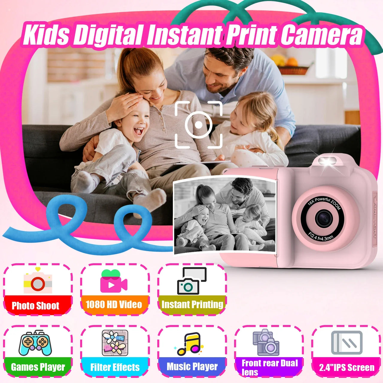 Instant Print Camera – Kreativt og interaktivt – Instant-kamera for barn
