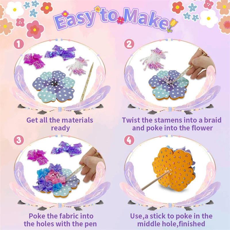 DIY Flower Poke Art – Kreativt og lærerikt – Blomsterhåndverkssett