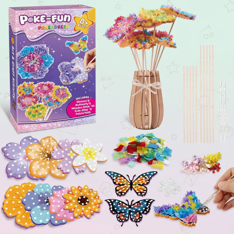 DIY Flower Poke Art – Kreativt og lærerikt – Blomsterhåndverkssett