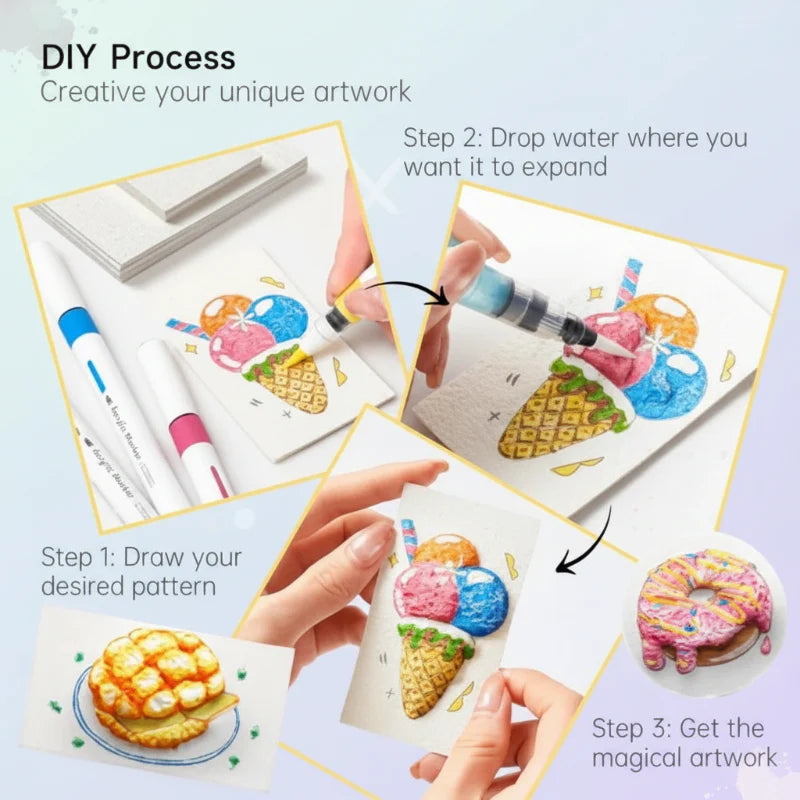 MagicFoam – Fargerik og kreativ – Kreativ teksturpenne-sett