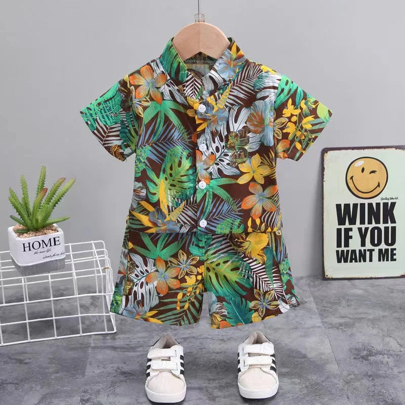Mini Fashion - Frisk og munter - Blomstret guttesett