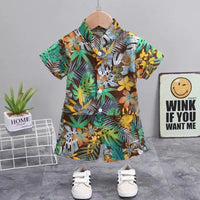Thumbnail for Mini Fashion - Frisk og munter - Blomstret guttesett