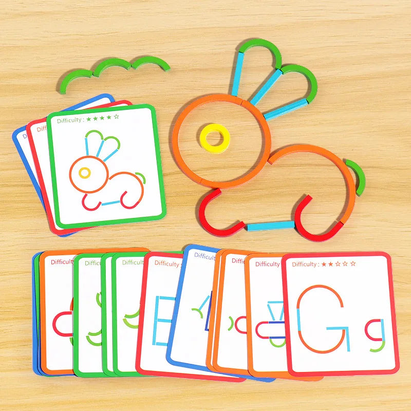Sticks & Rings – Slank og kreativ – Figurpuslespill i tre
