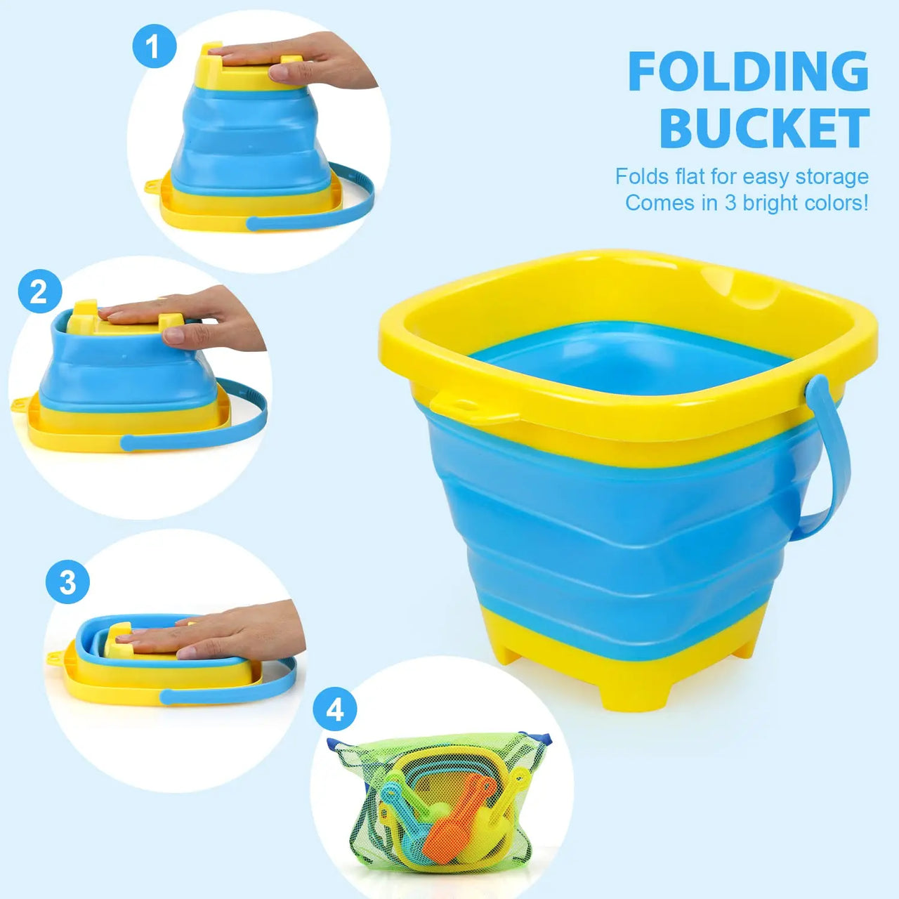 Foldable Bucket™ - Sammenleggbar bøtte - friske farger