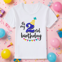 Thumbnail for Birthday Graphic Tee – Søt og luftig – bursdags-T-skjorte for barn