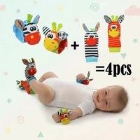 Thumbnail for Wrist Rattle and Socks – Motorikk & lek – Rangle for babyer (sett med 4)