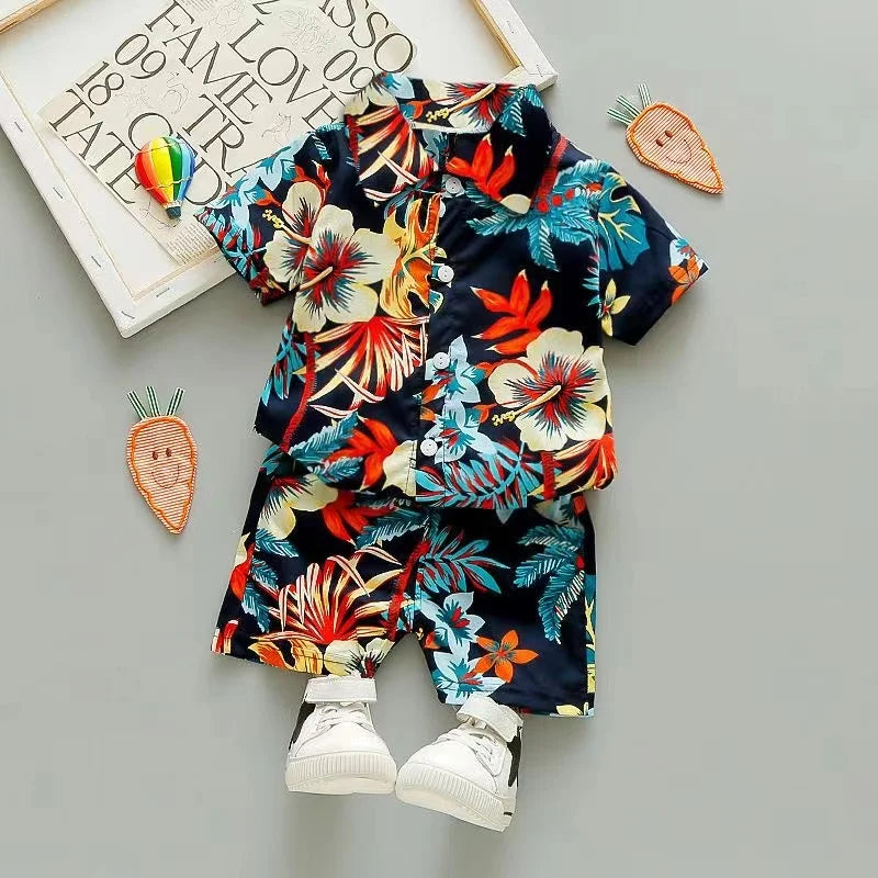 Mini Fashion - Frisk og munter - Blomstret guttesett