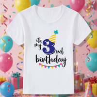 Thumbnail for Birthday Graphic Tee – Søt og luftig – bursdags-T-skjorte for barn
