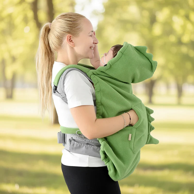 Dinosaur Baby Carrier Cover – Varmt og behagelig – Dino Baby-teppe