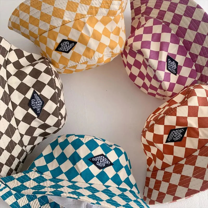 Bucket Hat – Søt og beskyttende – barnehat i rutemønster