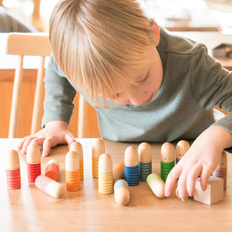 Rainbow Blocks™ – Kreativ fargeleggingsmoro – Fargeleggingsspill i tre