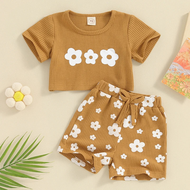 Mini Fashion™ - Komfortabelt og stilig - Sommersett for babyjenter