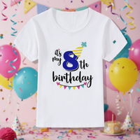 Thumbnail for Birthday Graphic Tee – Søt og luftig – bursdags-T-skjorte for barn