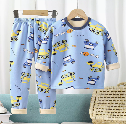 Mini Fashion - Joggedress med kule motiv - Ekstra varm pysj