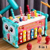 Thumbnail for Montessori Hammering Toy – Motorikk og læring – 8-i-1 lekesett